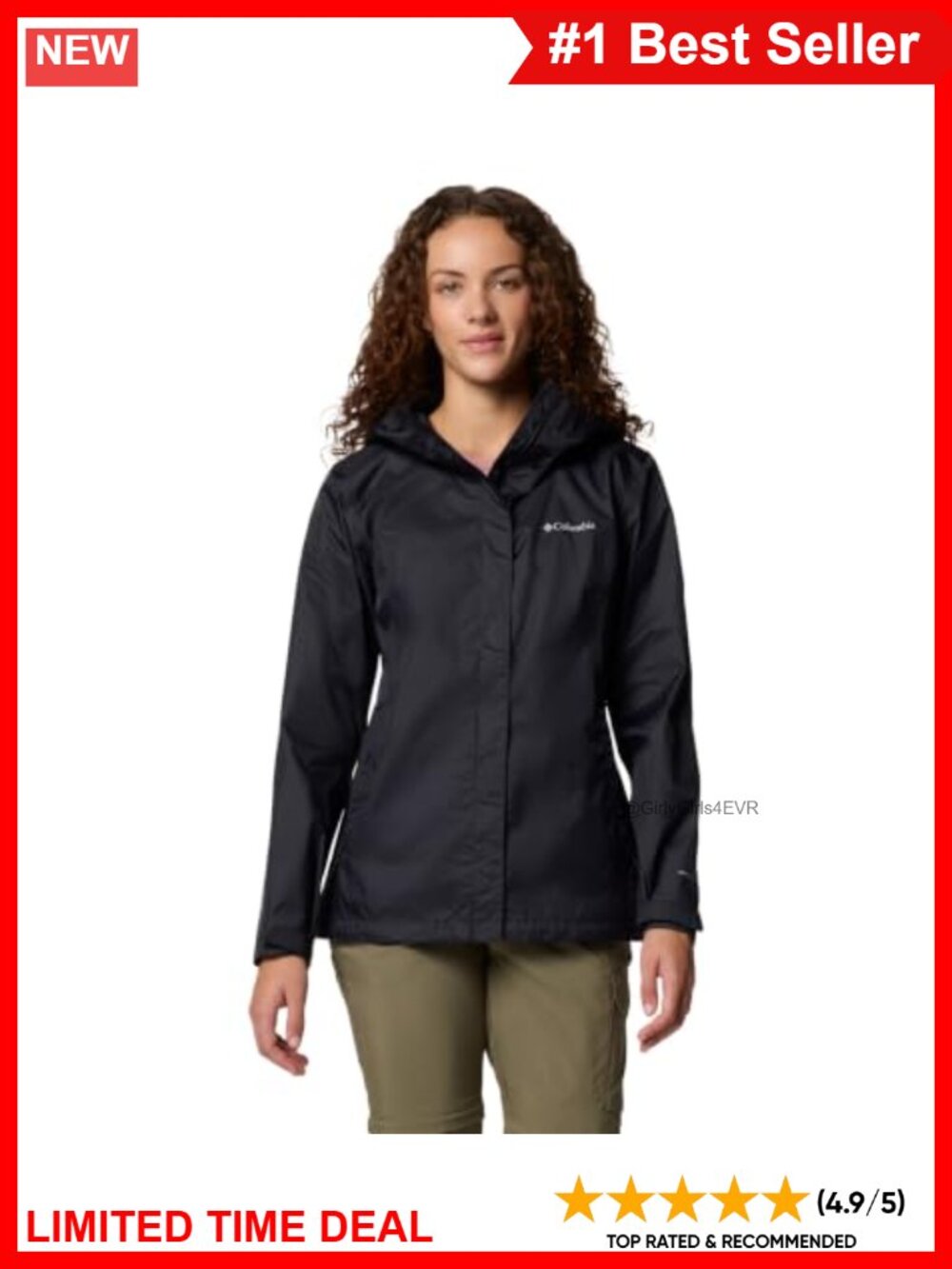 Waterproof Packable Raincoat with Storm Hood